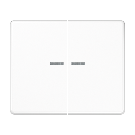 Jung SL595KO5WW rocker switch 2-way with light guide, painted aluminium, SL series, alpine white