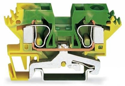 Wago 284-607 10qmm green-yellow 2 conductor protective conductor terminal