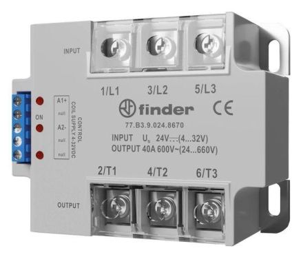 Finder 77.B1.8.230.8250 load relay 40 A/24 to 280 V AC Electronic