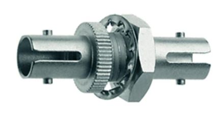 Telegärtner J08011A0002 ST-ST, sleeve ceramic/metal fiber optic coupling