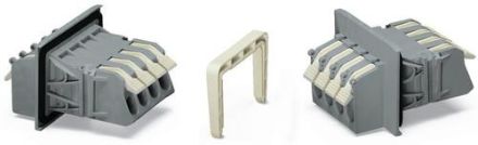 Wago 828-334 10mm², spring feed-through terminal gr 4p
