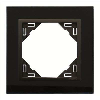 EFAPEL SINGLE FRAME BLACK CRISTAL/MATTE BLACK