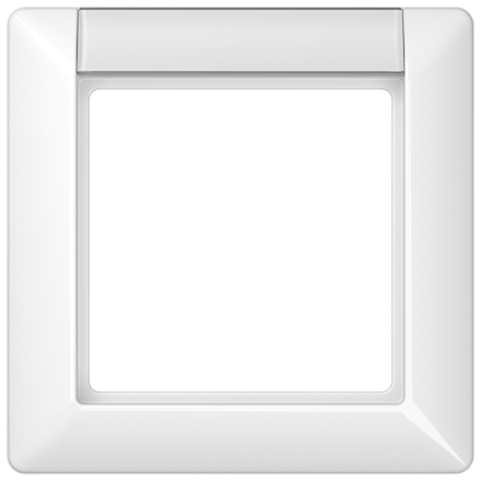 Jung AS581NAWW frame 1-way, with label field, vertical and horizontal mounting, Duroplast, AS 500, alpine white
