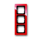 Busch-Jaeger 1723-287 cover frame, 3-way frame red
