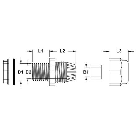 HAUPA 250668 cable gland PG9 Ms IP68 ger