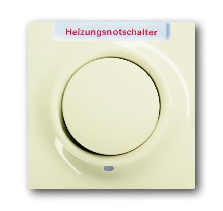 Busch-Jaeger 1789 H-72-101 central plate, with operating button and glow lamp ivory/white