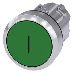 Siemens 3SU1050-0AB40-0AC0 push button 22mm round green symbol I