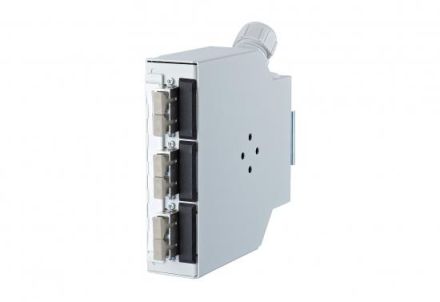 METZ CONNECT 3xSC-Duplex coupling phosphor bronze fiber optic distributor Opdat Reg+ light gray, 150240C20310E