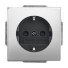 Busch-Jaeger 20 EUCKS-866 SCHUKO® socket insert, with raised contact protection, stainless steel