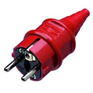 Mennekes 10839 16A2P+E 230V red plug SCHUKO