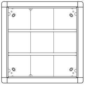 Ritto 1881950 flush-mounted frame 9 module slots, grey-brown