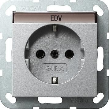 Gira 045726 SCHUKO socket BSF System 55 color aluminum