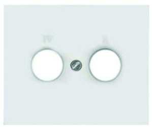 Legrand 777083 TV cover 2-hole Hirschm. Galea Ultrawhite white, (white)