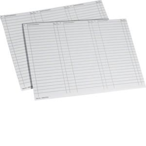 Hager ZZ90A label sheet