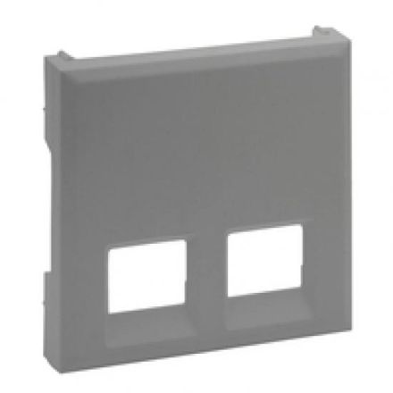 Legrand 864343 Cover Niloe Step 2F Rj11/Rj45 aluminium, (Aluminium)