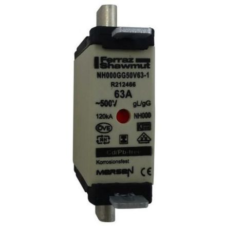 Mersen 1F655.000000 1F655. 000/C00 63A ~500V gG SGL NH fuse link