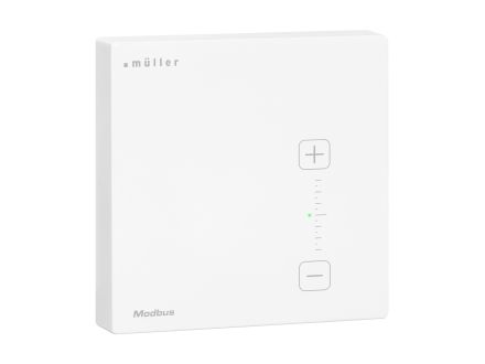 MÜLLER GS 31.40 mod room temperature sensor Modbus | Hygrostat manual temperature adjustment | studio white | 80x80 mm