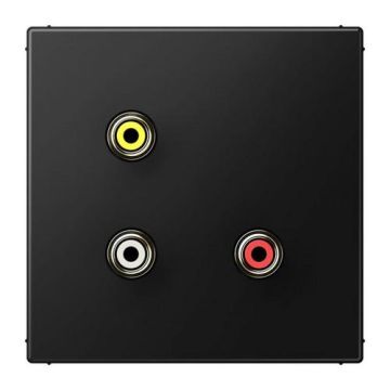 Jung MALS1031SWM Multimedia connection system Cinch Audio / Composite Video, LS series, graphite black matt