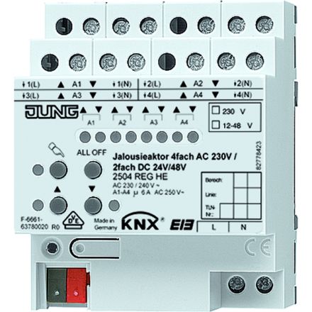 JUNG 2504REGHE KNX combination blind actuator AC/DC | 4-fold