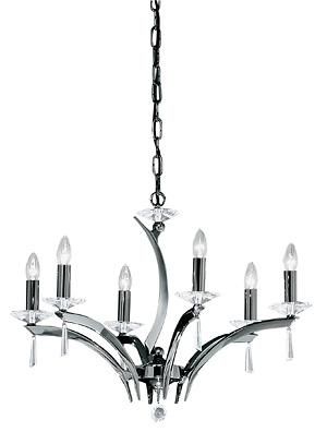 Brumberg 850666 pendant light, black chrome E14 6x40W max.