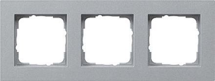 Gira 213255 cover frame 3-way flat E2 F alu