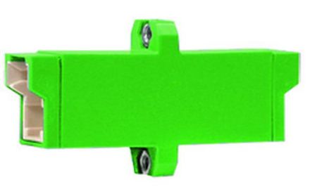 Telegärtner J08051A0012 E2000/APC singlemode ceramic sleeve green fiber optic coupling