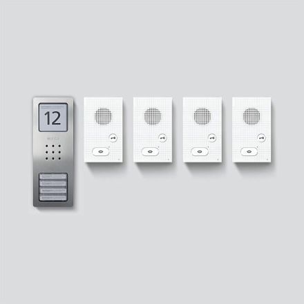 Siedle 210008745-00 SET CAB 850-4 E/W VFH stainless steel Basic Bus intercom set