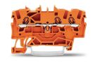 Wago 2001-1302 TOPJOB S orange 1.5qmm 3 conductor feed-through terminal