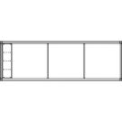Ritto 1553670 Housing 3-way + 4 module slots, flush-mounted, white