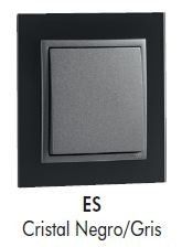 EFAPEL SINGLE FRAME BLACK CRISTAL/GRAY