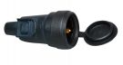 Kopp 180616048 rubber 16A 250V black SCHUKO coupling