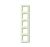 Busch-Jaeger 1725-182K future® linear cover frame, 5-way frame ivory white