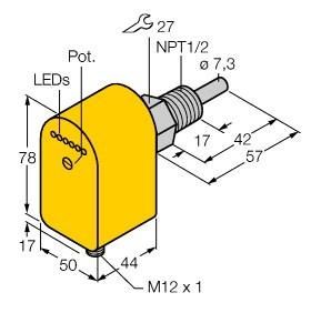 Turck 6871032 FCS-N1/2A4P-AP8X-H1141 immersion sensor