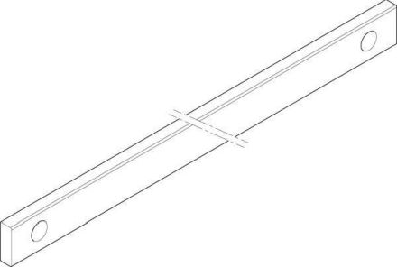 ABN 5FB 30x10x1337mm horizontal both sides CU rail (XCUW135B)