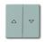 Busch-Jaeger 1785 JA-83 rocker switch, with print aluminum silver