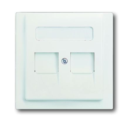 Busch-Jaeger 1800-774 Central plate, with label field studio white matt