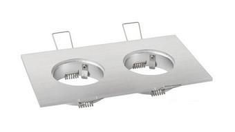 Barthelme 62515305 square 5-way aluminum brushed 80x328mm Modena mounting frame