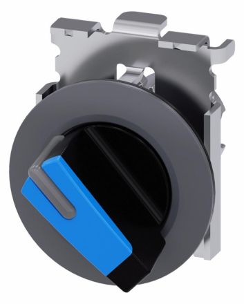 Siemens 3SU1062-2DF50-0AA0 IO blue illuminated 30mm round toggle switch