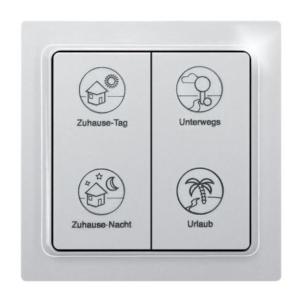 Eltako 30000072 TF-4PT tap-radio pure white glossy 4-channel profile button