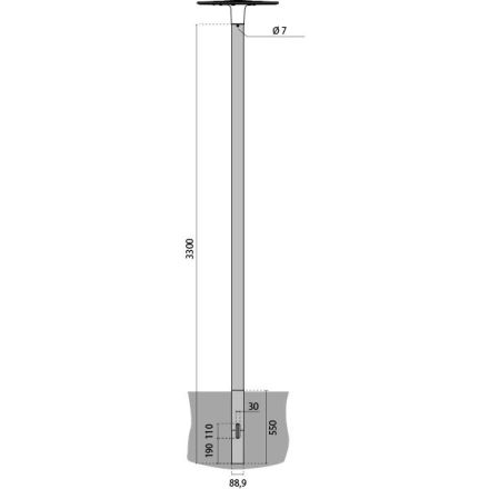Spittler 315023 MAST SPILLO INT. 3.3m