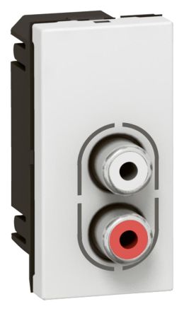 Legrand 078753 insert MOSAIC RCA rt/ws 'Audio' 1mod ws, (white)