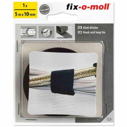 FIX-O-MOLL 3563006 Velcro fastener technic black 5m 10mm
