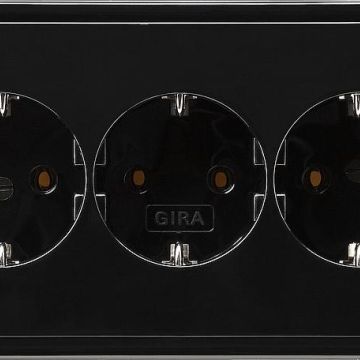 Gira 019947 SCHUKO 3f frame unit. S-Color Black