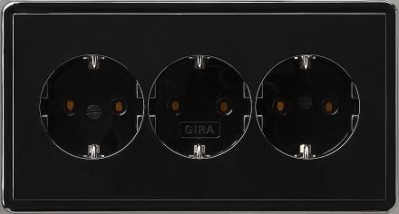 Gira 019947 SCHUKO 3f frame unit. S-Color Black