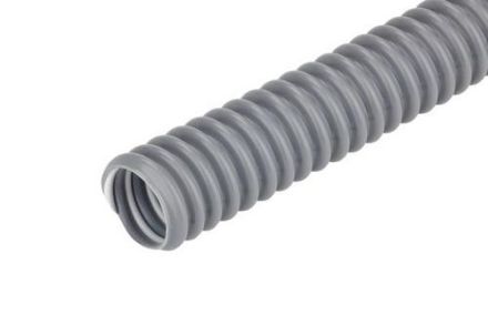 Fränkische Rohrwerke 28120048 FFKSS-SW 48 grey UV 10m ring plastic spiral hose