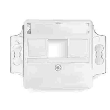 Dätwyler 440028 for 3xMS 1/8 RAL9010 empty angled UP-K junction box