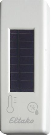 ELTAKO FTFSB-wg wireless temperature and humidity sensor | with solar cell and battery | pure white glossy