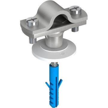 Pröpster 110 187 ZP-St/tZn D:13mm rosette screw dowel rod holder