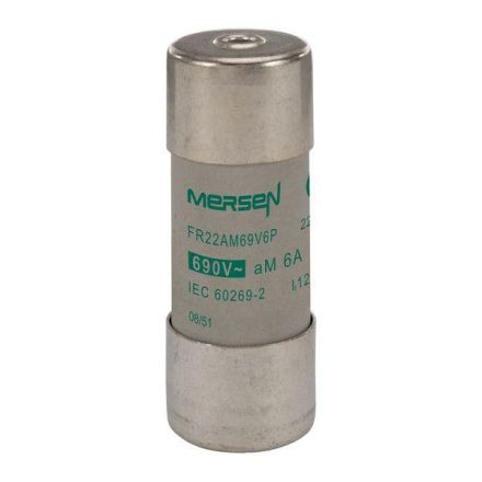 Mersen Y218728J FR22AM69V6P 6A aM AC400-690V 22x58 cylindrical fuse link