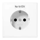 Jung LS1520EDVWW SCHUKO socket, 16 A 250 V ~ EDV, Duroplast, LS series, alpine white